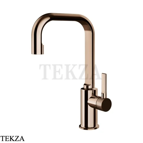 Gessi INCISO Смеситель для раковины высокий, ручка сбоку, без гарнитура 58006-030, Copper глянец