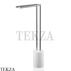 Decor Walther Stone White HT 2 Напольный полотенцедержатель 0971755, белый матовый-stainless steel