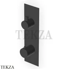 Zucchetti PAN Термостат для душа, 2-3 выхода, внешняя часть ZT28646.N6, матовый черный Zucchetti PAN Термостат для душа, 2-3 выхода, внешняя часть ZT28646.N6, матовый черный