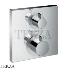 Hansgrohe Ecostat Square Термостат для душа на 2 потребителя, внешняя часть 15714000, хром глянец