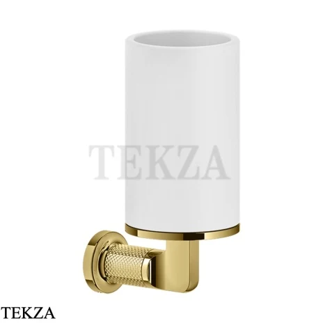 Gessi INCISO accessories Стакан настенный для зубных щеток, белый 58507-246, Gold PVD