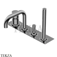 Ritmonio Diametro35 S Смеситель для ванны с гарнитуром PR52EG101 CRB, Black Chrome