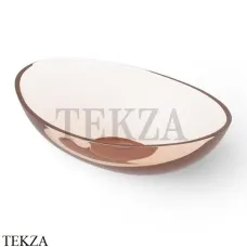 Dea Design Washbasins Раковина настольная овальная Glasstech DD9039 420 R9, Brown Copper R9