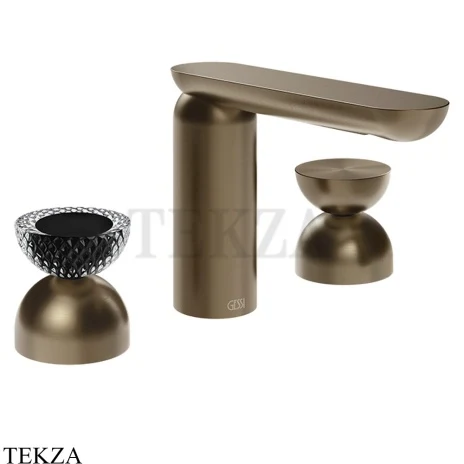 Gessi Perle Смеситель для раковины на 3 отв., без гарнитура 74796-761, бронза Coffee