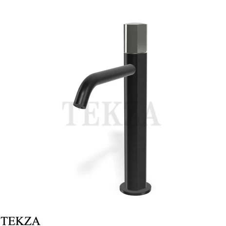 FIMA Carlo Frattini SO Смеситель для раковины высокий, с донным клапаном ( ручки отдельно) F3181/HCS, brushed black chrome
