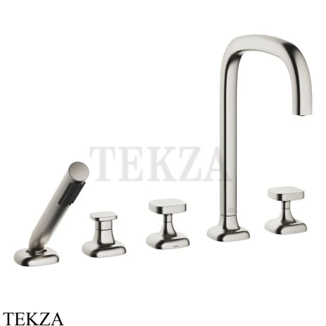 Dornbracht COYA Смеситель для ванны на 5 отверстий с гарнитуром 27522404-06, платина матовая