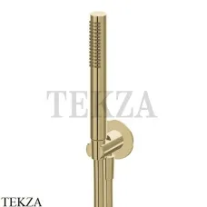 Newform Душевой комплект ручной душ ABS с выводом и держателем 823.M0.071, Gold satin