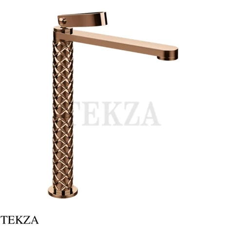 Gessi Pelle Laccetto Смеситель для раковины высокий, без гарнитуры, 78304-030, Copper PVD