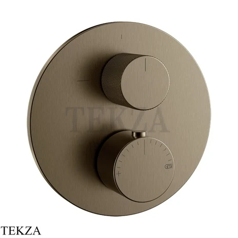 Gessi ANELLO Термостат для душа, 2 потока, внешняя часть 63135-761, Coffee Bronze Br. PVD