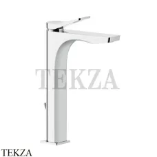 Gessi RILIEVO Смеситель для раковины высокий, с донным клапаном 59009-031, хром глянец