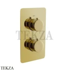 Boheme CELL Термостат для душа на 2 потока, комплект 134-2-G, золото глянец