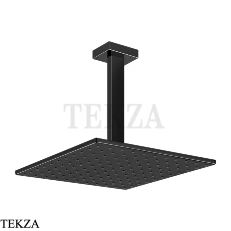 Gessi Rettangolo shower Верхний душ с потолочным кронштейном 15186-706, Black Metal PVD