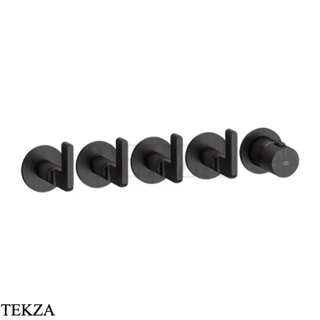 Gessi INCISO SHOWER Термостатический смеситель, 4 потока, внешняя часть 58338-187, Aged Bronze