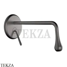 Gessi Goccia Смеситель для раковины длинный излив, внешняя часть 33686-126, Black Metal Brushed