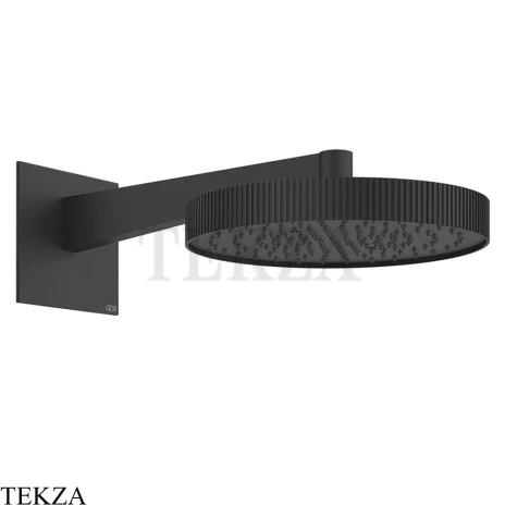 Gessi Incastri Верхняя лейка D30 с кронштейном из стены 75168-299, черный матовый