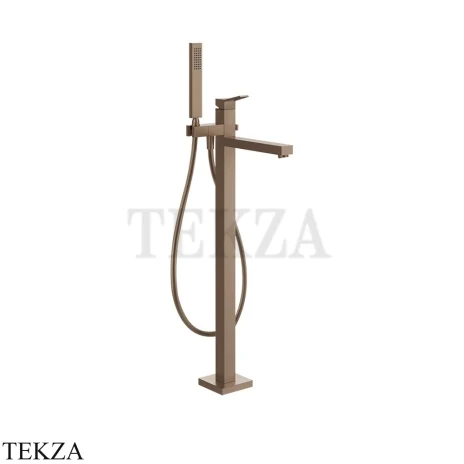 Gessi RETTANGOLO K Смеситель для ванны напольный, внешняя часть 53129-708, Copper Brushed PVD