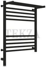 Сунержа Богема с полкой 3.0 600х500 МЭМ левый полотенцесушитель электр. 31-5806-6050 черный матовый (снят с производства)