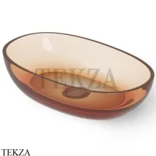 Dea Design Washbasins Раковина настольная овальная Glasstech DD9078 600 R1, Sunset R1