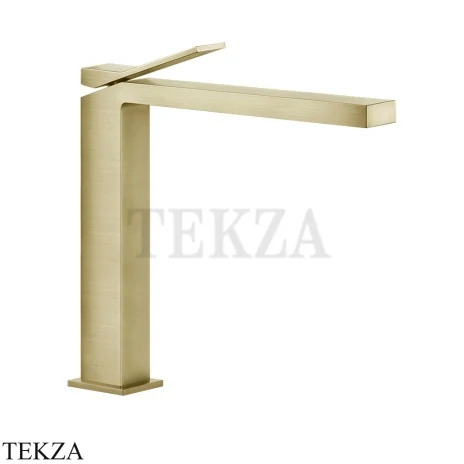 Gessi RETTANGOLO K Смеситель для раковины, без сливного гарнитура 53004-727, Brushed Brass