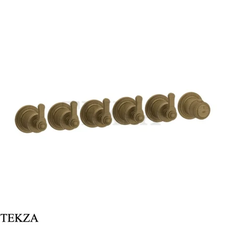 Gessi VENTI20 Термостат для душа, 5 потоков, внешняя часть 65340-713, Antique Brass