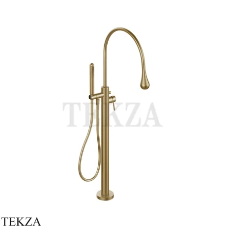 Gessi Goccia Смеситель для ванны напольный, внешняя часть 33029-726, Warm Bronze Br. PVD