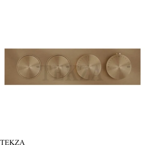 Gessi Origini MATERIC Термостат для душа 2 потока с кнопками, внешняя часть 66222-791, Deep Bronze Brushed PVD