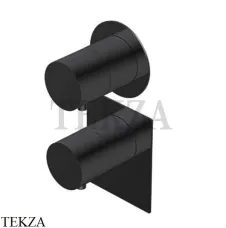 Ritmonio Diametro35 S Термостат для душа 2-3 потока, внешняя часть PR47HG202 C04, черный матовый