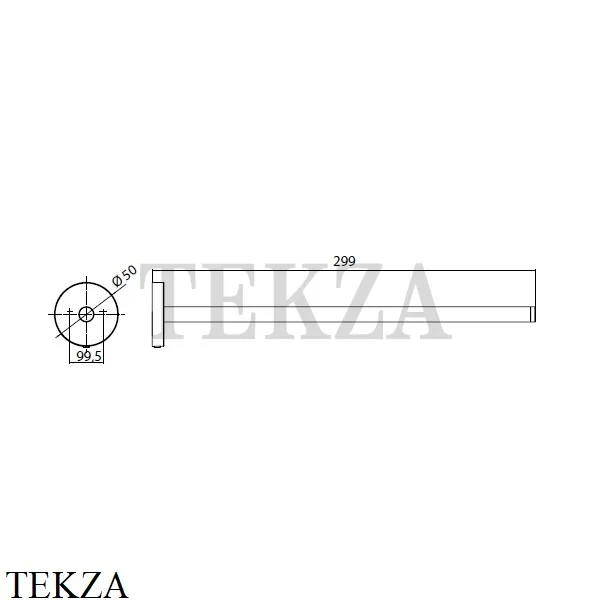 Emco Round Держатель для полотенца неподвижный 4350 001 30, хром глянец