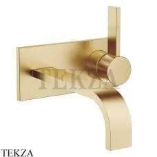 Dornbracht MEM Смеситель для умывальника 20 с панелью, внешняя часть 36864782-28, латунь сатин Brushed