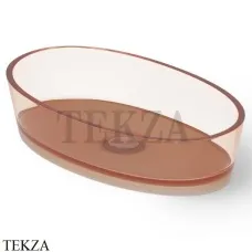 Dea Design Washbasins Раковина настольная овальная Glasstech DD9036 600 R9, Brown Copper R9