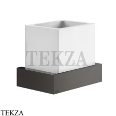 Gessi Rettangolo Стакан для щеток настенный, композит белый 20807-707, Black Metal Brushed Gessi Rettangolo Стакан для щеток настенный, композит белый 20807-707, Black Metal Brushed