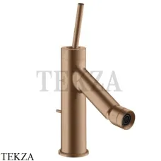 Axor Starck Смеситель для биде с тонкой рукояткой, с донным клапаном 10211310, Brushed Red Gold