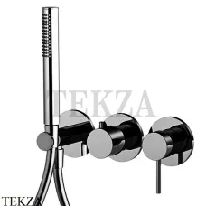 FIMA Carlo Frattini Spillo UP Смеситель для душа, 2 потока с гарнитуром F3049WX8CN, Black chrome