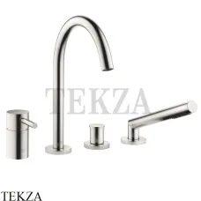 Dornbracht Meta Смеситель для ванны на 3 отверстия с гарнитуром 27632661-06, платина матовая