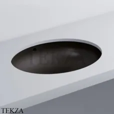 Cielo ENJOY Раковина встраиваемая снизу овальная, с переливом EJLASPO LV, черный матовый Lavagna