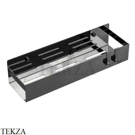 Boheme Q Полка подвесная в душевую 35 см + 2 крючка 10965-SGM, Shine Gun Metall