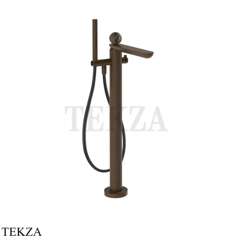 Gessi Perle Смеситель для ванны напольный, внешняя часть 74129-845, бронза Dark Brush