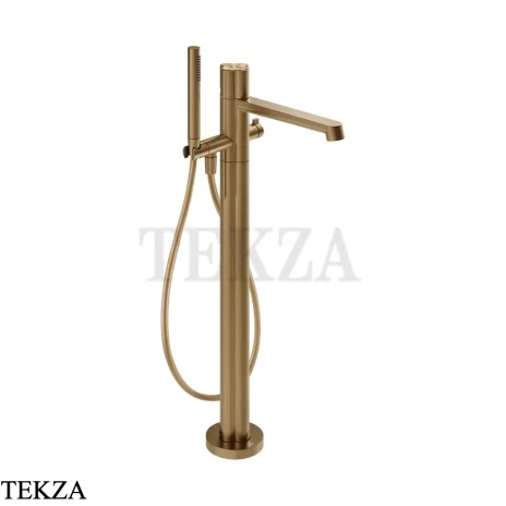 Gessi Ludovica Смеситель для ванны напольный, с гарнитуром 76228-791, бронза Deep