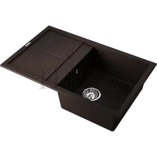 Omoikiri Sumi 79 Кухонная мойка Tetogranit прямоугольная с крылом 4993666 темный шоколад