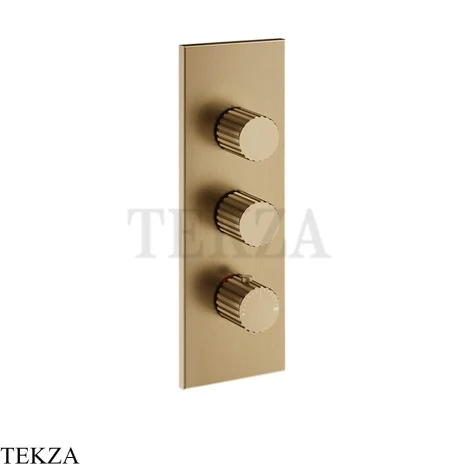 Gessi Incastri Термостат для душа 2 потока, внешняя часть 75314-726, бронза Brushed