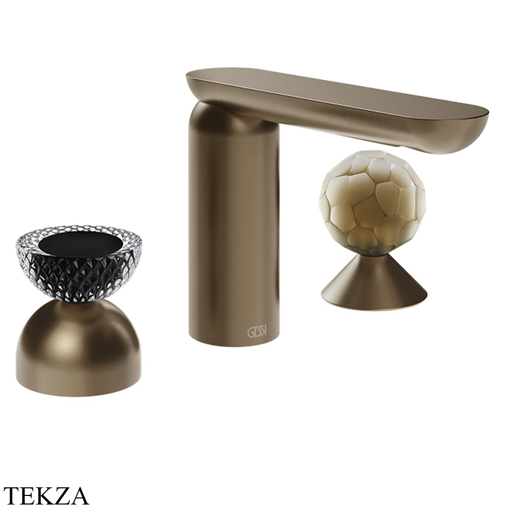 Gessi Perle Смеситель для раковины на 3 отв., без гарнитура 74748-761, бронза Coffee