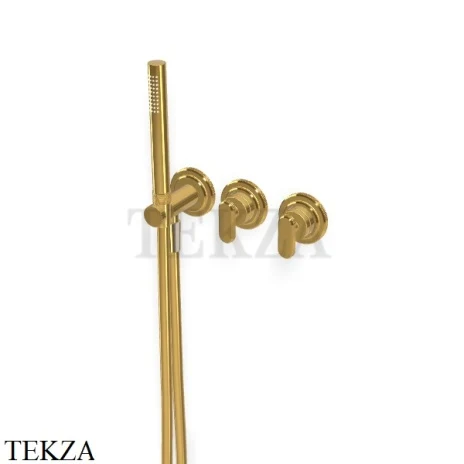 FIMA Carlo Frattini Park Line Смеситель для душа с гарнитуром, внешняя часть F1319WX8OR, золото глянец