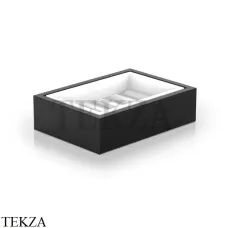 Decor Walther BROWNIE STS Мыльница настольная 0937360, черный матовый, эко-кожа