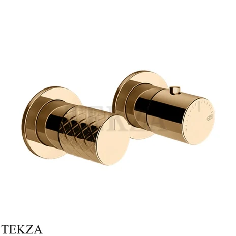 Gessi Habito INTRECCIO Термостат для душа на 2 потока, внешняя часть 70134-735, Warm Bronze PVD