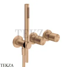 Gessi Habito INTRECCIO Смеситель для душа с гарнитуром, внешняя часть 70138-735, Warm Bronze