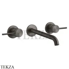 Gessi 316 FLESSA Смеситель для раковины 18-20, внешняя часть 54094-707, Black Metal Brushed