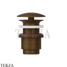 Newform Донный клапан для раковины 25-45 со свободным сливом 227.47.083, Groove Bronze