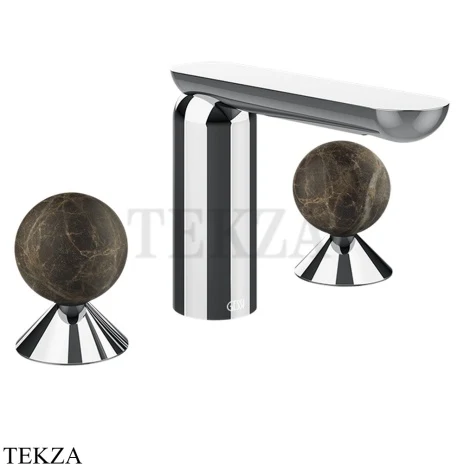 Gessi Perle Смеситель для раковины на 3 отв., без гарнитура 74115-031, хром глянец
