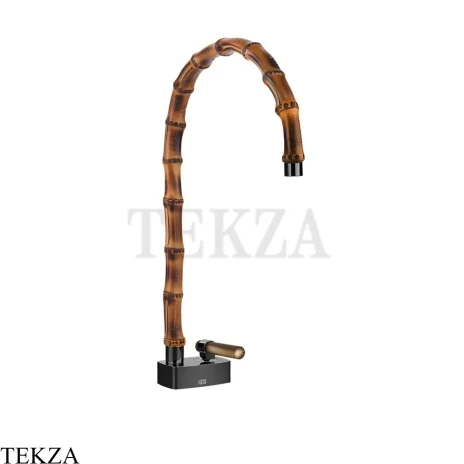 Gessi Jacqueline Смеситель для раковины высокий, без донного клапана 77203-706, black хром глянец