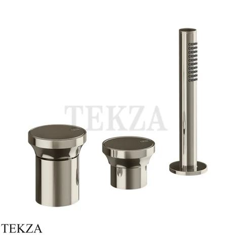 Gessi Origini NEUTRAL Смеситель для ванны с гарнитуром, без излива 66043-720, Nickel PVD